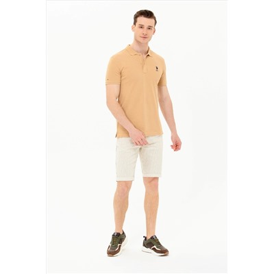 Erkek Camel Basic Polo Yaka Tişört