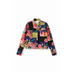 Chaqueta trucker estampada