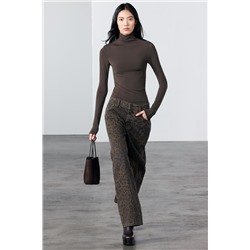 ZW COLLECTION ANIMAL PRINT RELAXED LOW-RISE JEANS