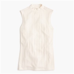 Ribbed mockneck tank top