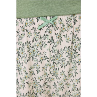 Pijama Capri 100% algodón verde