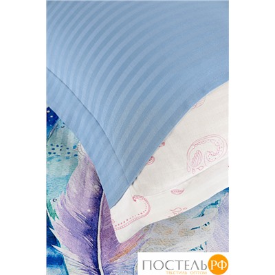 Постельное белье Карвен Stripe Satin с цветным принтом 1.5 спальное N249 -SB001(4пр.)
