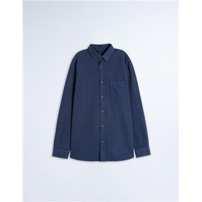 Pocket Denim Shirt, Men, Dark Blue