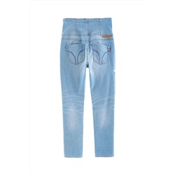 Vaquero slim fit de tiro alto Azul claro