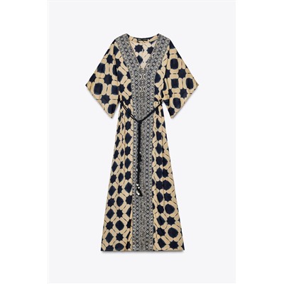 PRINTED KAFTAN DRESS