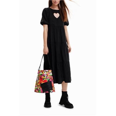 Bolso saco grande patch floral