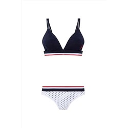 U.S. Polo Assn. Kadın Lacivert Büstiyer Slip Takım Q66253
