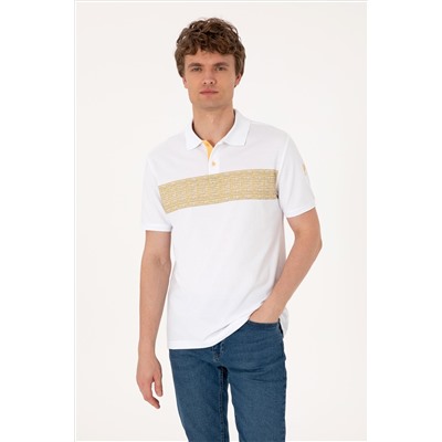 Erkek Regular Fit Polo Yaka Beyaz Tişört