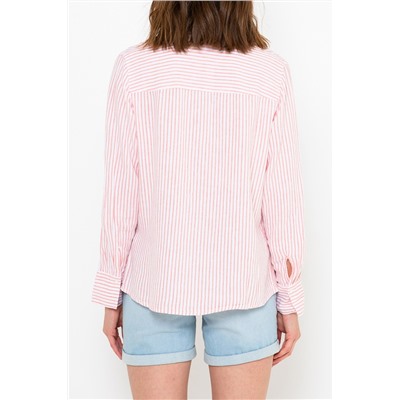 Camisa de lino Rosa y blanco
