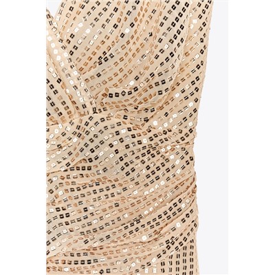 SEQUINNED MIDI DRESS