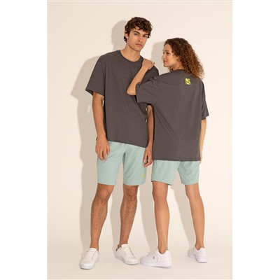 Erkek Comfort Fit Bisiklet Yaka Antrasit Tişört