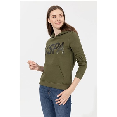 Kadın Haki Basic Sweatshirt