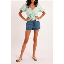 Top Verde y blanco