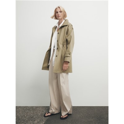 Parka botones cintura ajustable