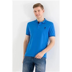 U.S. Polo Assn. Erkek Saks Polo Yaka Basic T-Shirt G081SZ011.000.1589137.VR045