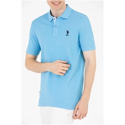 Erkek Turkuaz Basic Polo Yaka Tişört