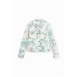 Chaqueta vaquera slim paisley