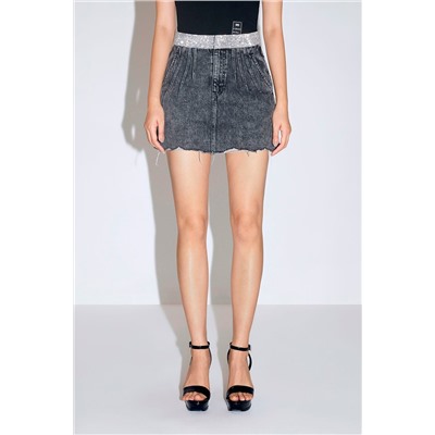 Minifalda vaquera Negro