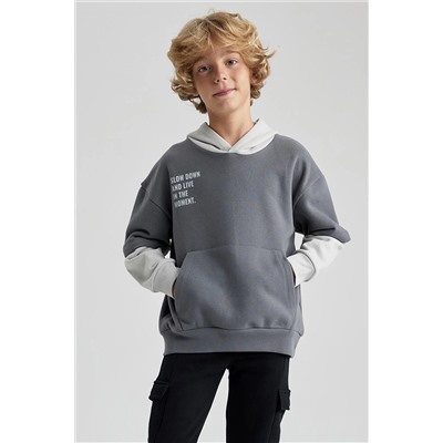 Defacto Erkek Çocuk Oversize Fit Kapüşonlu Sweatshirt A7284A823WN