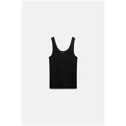 MERCERISED THREAD RIBBED T-SHIRT