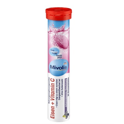 Mivolis Eisen + Vitamin C Brausetabletten, 82 g