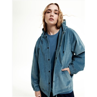 UNISEX Kapuzenjacke aus Cord mit Stickerei