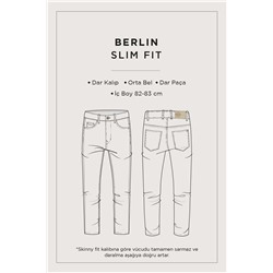 Mavi Eskitme Yıkamalı Esnek Slim Fit Dar Kesim Jean Pantolon