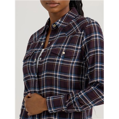 Women's Western Plaid Snap Shirt