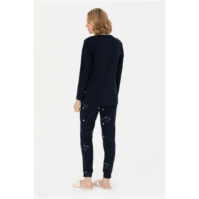 Kadın Lacivert Pijama Takımı