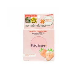 Пудра матирующая с белой клубникой, витаминами и фактором SPF30 White Strawberry от Baby Bright6 гр / Baby Bright White Strawberry Sun Pact 6g