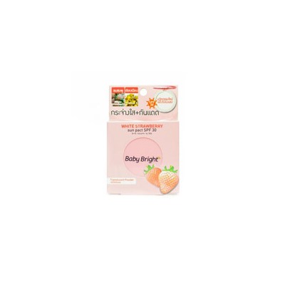 Пудра матирующая с белой клубникой, витаминами и фактором SPF30 White Strawberry от Baby Bright6 гр / Baby Bright White Strawberry Sun Pact 6g