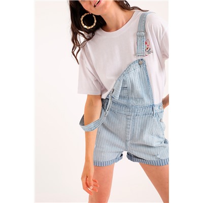 Peto short vaquero Celeste jaspeado