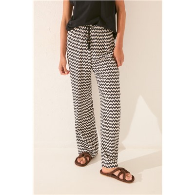 Pantalón largo viscosa estampado ikat