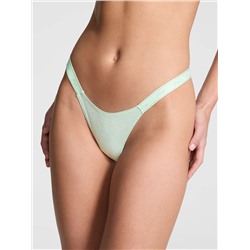 Logo Cotton High-Leg Micro Thong Panty