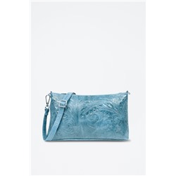 Bandolera de piel Martia Turquesa