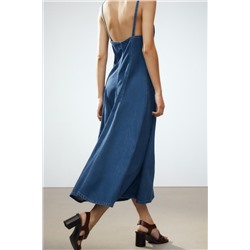 DENIM TRF MIDI DRESS