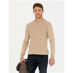 Bej Slim Fit Kazak