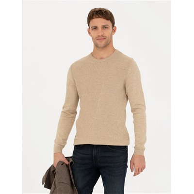 Bej Slim Fit Kazak