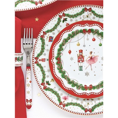 Тарелка закусочная, 19 см, фарфор P, белая, Щелкунчик и фея, Magie de Noel