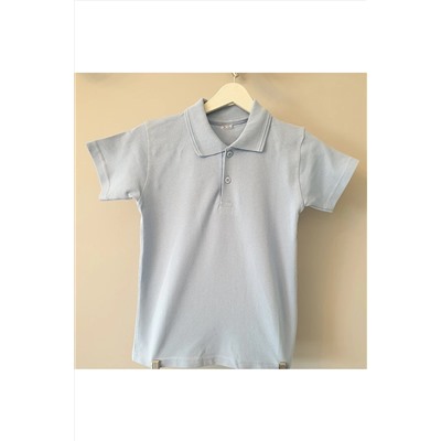 moonsher Unisex Çocuk Polo Yaka Okul T-shirt ( Kısa Kol) %100 Cotton SER-OKL005