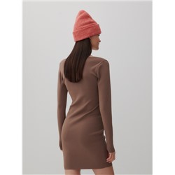 Strickkleid mit Gestreifter Struktur