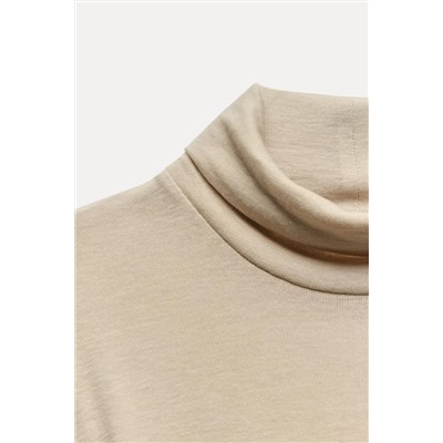 WOOL HIGH NECK T-SHIRT