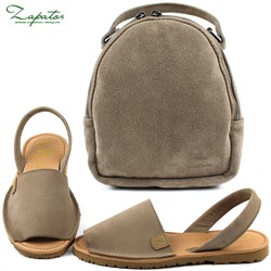 AB.ZAPATOS · 503-8 · NOB · taupe+AB.Z · Pelle · mochila serraje (610)