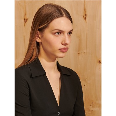 Bluse mit V-Ausschnitt