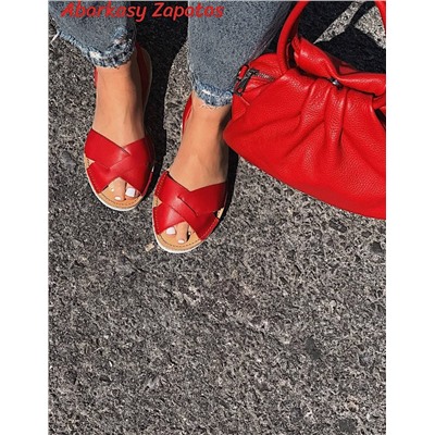 КОМБО AB. ZAPATOS Cruz-Yute ROJO+PELLE · LUX АКЦИЯ