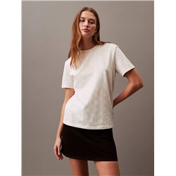 Allover Monogram Logo Print Classic T-Shirt