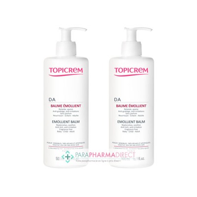 Topicrem DA Baume Emollient Peaux Atopiques 2x500mlLot  × 2