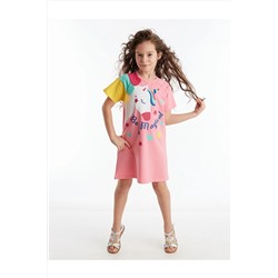 Denokids Unicorn Reglan Pembe Kız Elbise CFF-20Y1-021