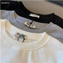 Укороченные женские  футболки ✔️MiuMiu  Высокое качество Импортный, нежный и мягкий хлопок 🥰