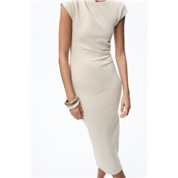 VESTIDO MIDI DRAPEADO LATERAL